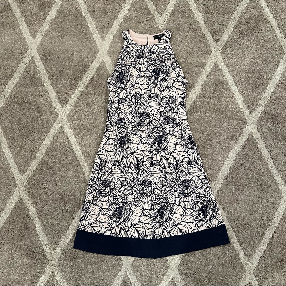 The Limited Dress Floral Textured Sleeveless Halter Neck Size 0 TALL